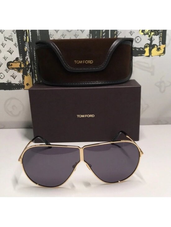 NEW AUTHENTIC Tom Ford Gold and Black Women\'s Sunglasses TF1158 30A main image 14